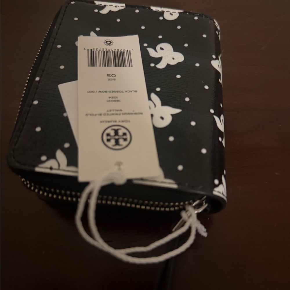 Tory Burch Black and White Polka Dot Wallet - Picture 4 of 5